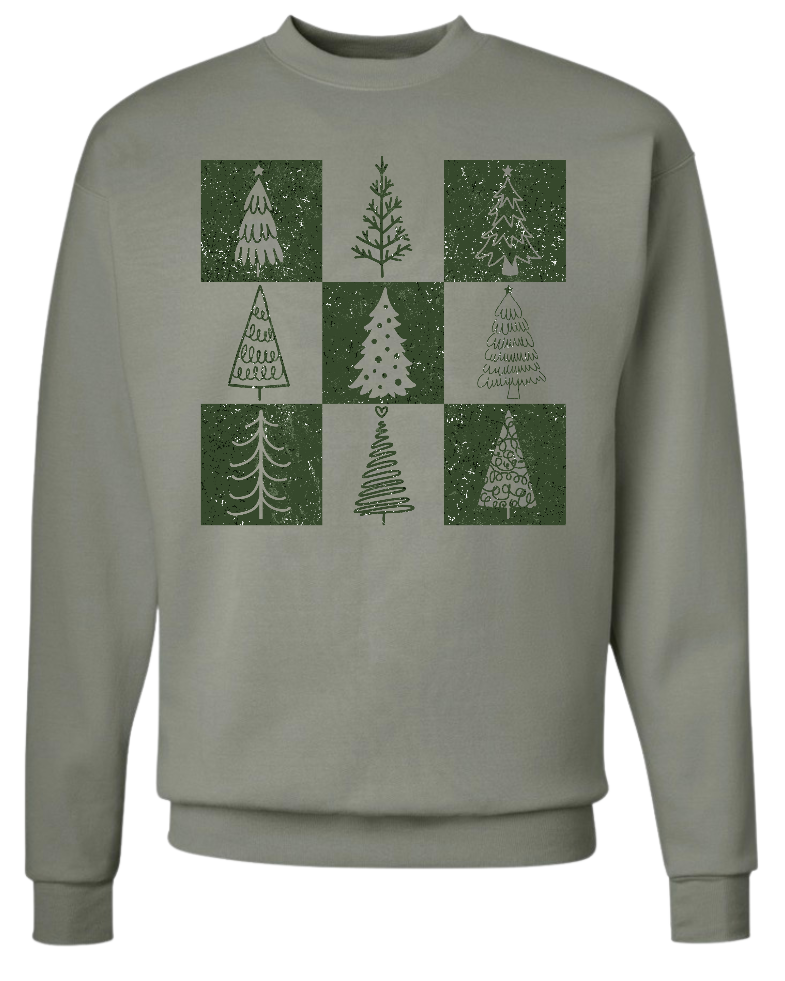 checkered trees - sweatshirt