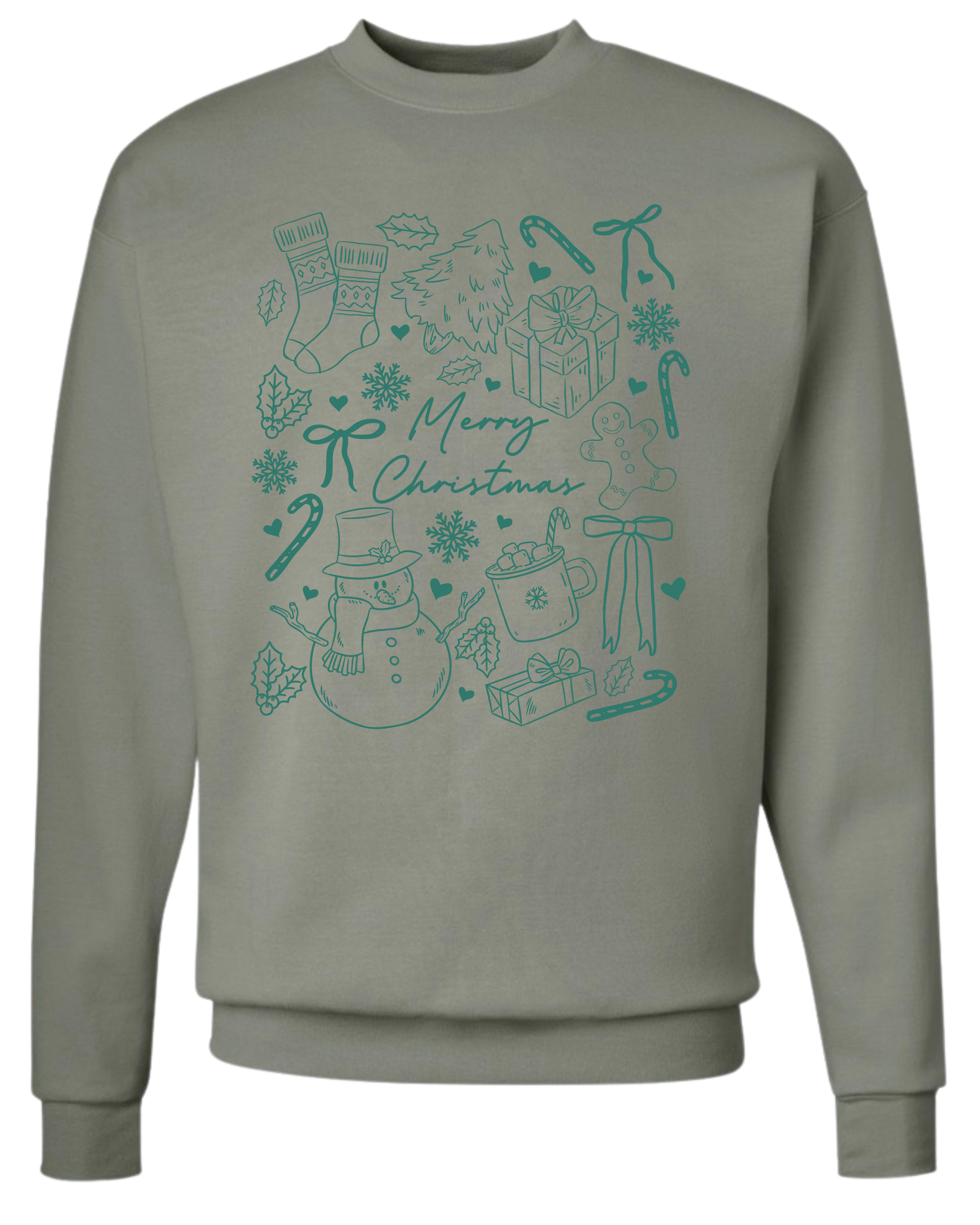 dark green doodle - sweater